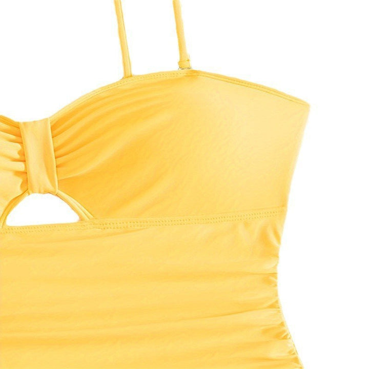 Dame Én-delt Badebadedragt med justerbare spaghettistropper og raffineret cut-out Skovae