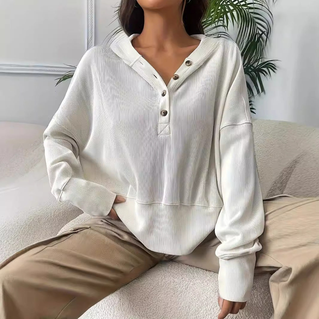 Femme Relaxed Fit Henley Top Stilla