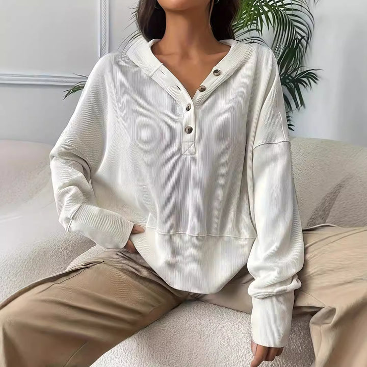 Femme Relaxed Fit Henley Top Stilla