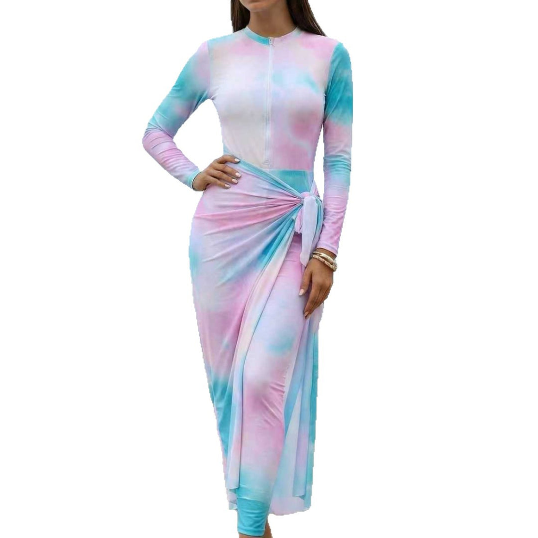 Dame Elegant surfdragt med lynlås og vikledetalje Skovae