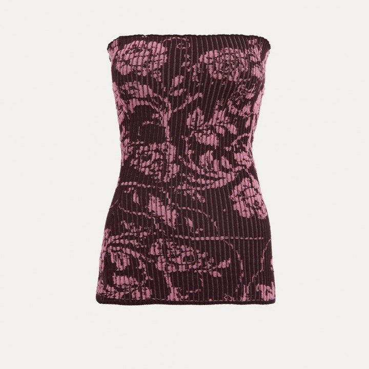 Dame Strapless Blomsterprint Top Stilla