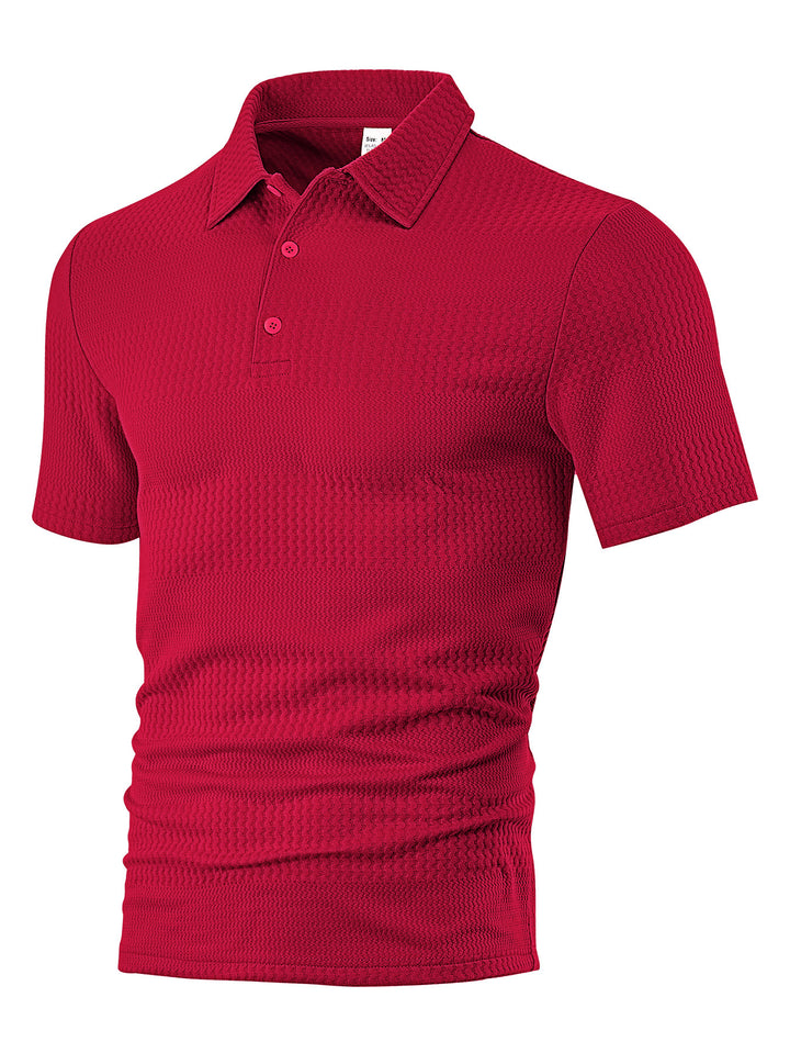 Herre polo skjorte med struktureret design Stilla