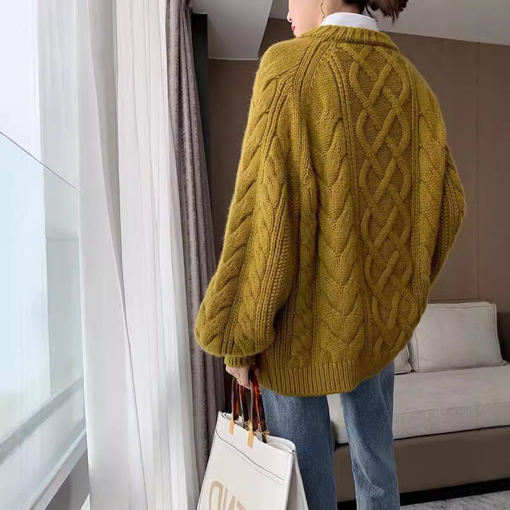 Femme Chunky Kabelstrik Oversized cardigan Stilla