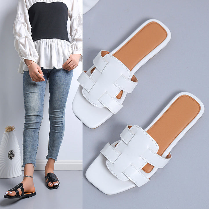 Dame elegante og modige Slip-On sandaler med brede remme Stilla