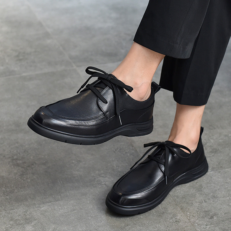 Dame fritids-læder-sneakers med robust design og åndbar sål Stilla