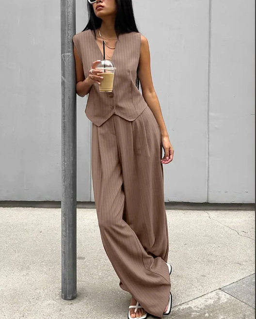 Dame afslappet jumpsuit med elegant blazer Skovae
