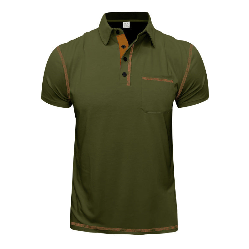 Herre fashion polo shirt med moderne krave og praktisk brystlomme Stilla