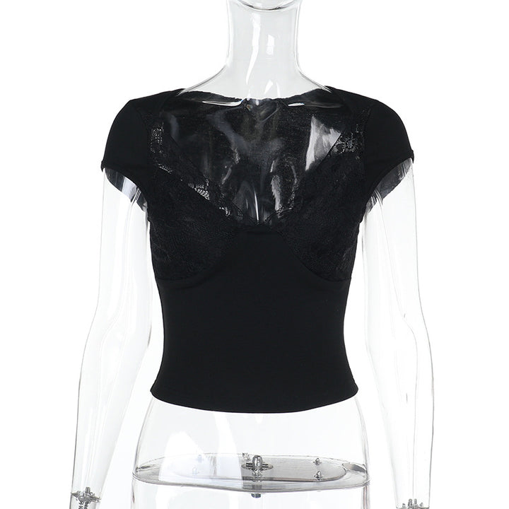 Dame Spids-Bustier med raffineret netdesign Skovae