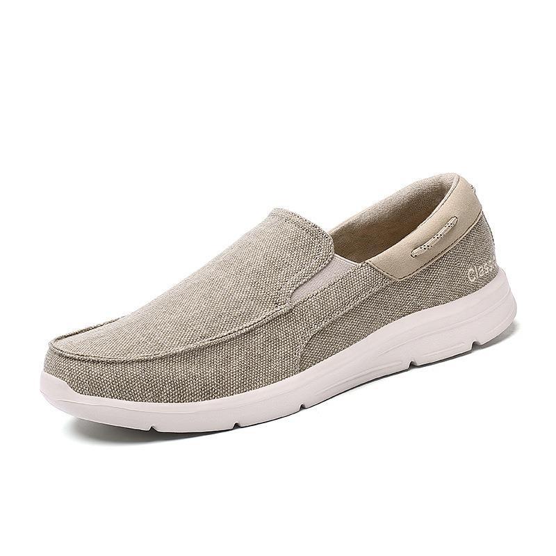 Herrer nan legerer Canvas-Slipper med elastisk indsats og stødabsorberende let sål Skovae