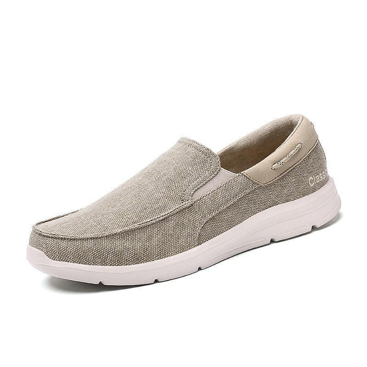Herrer nan legerer Canvas-Slipper med elastisk indsats og stødabsorberende let sål Skovae