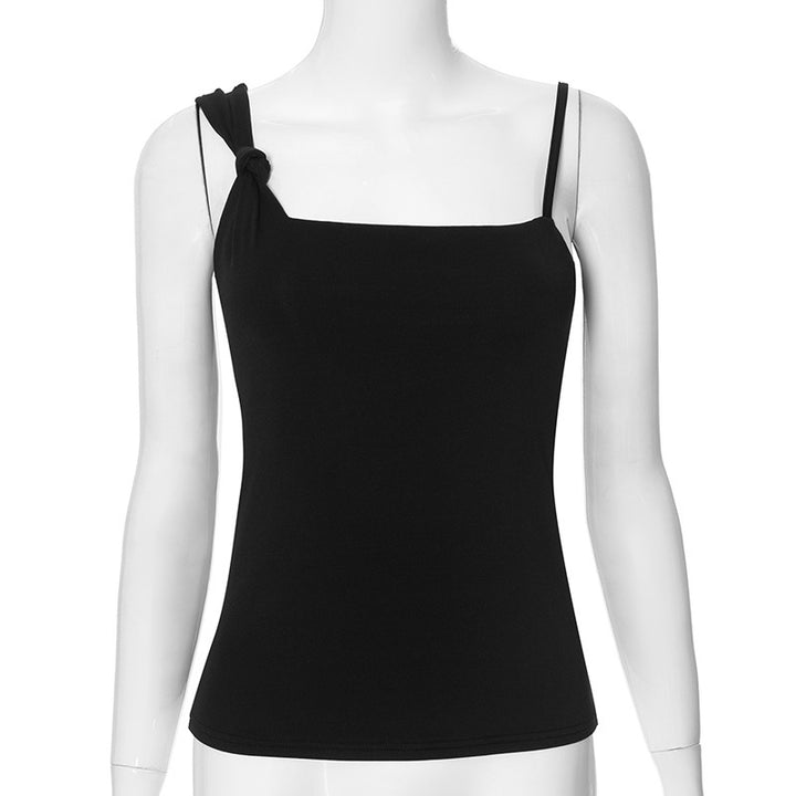 Dame afslappet tanktop med knude detalje Skovae