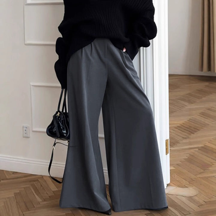 Dame Løst skåret Stofbukser med høj talje og elegante folder Stilla