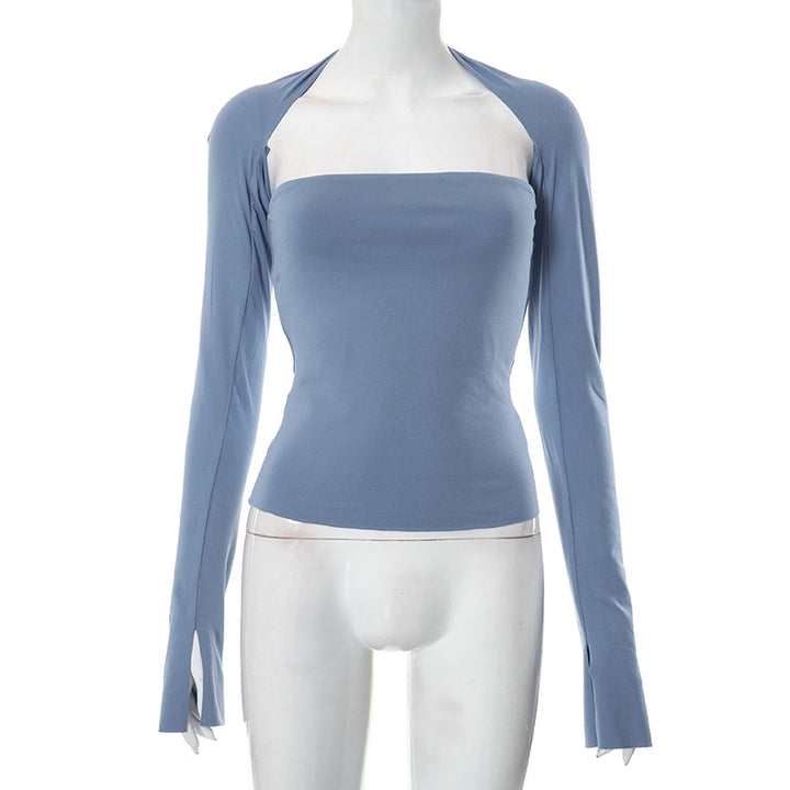 Femme Chic Udbredt Langærmet T-shirt Stilla