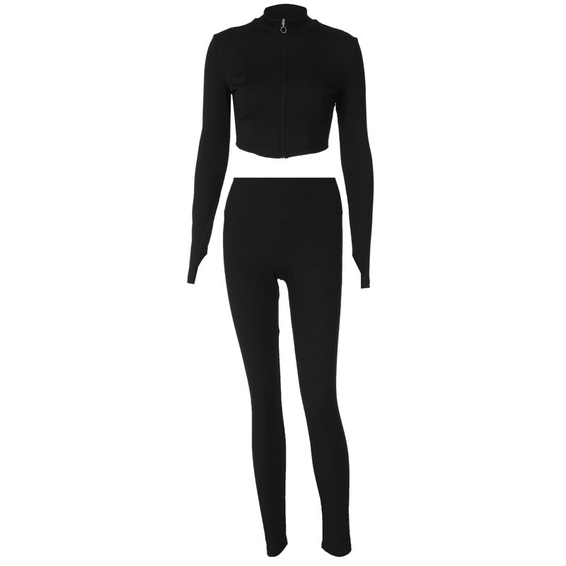 Dame Sporty Crop-Top med kropsnær jumpsuit Stilla