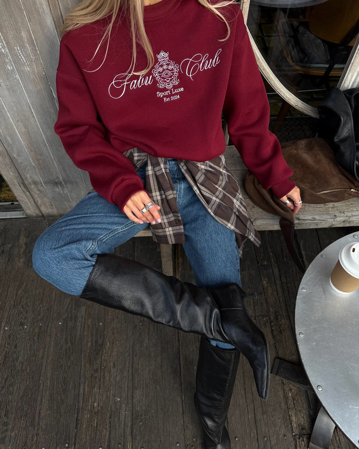 Dame sweatshirt i sporty luksusdesign med stilfuldt logo Stilla