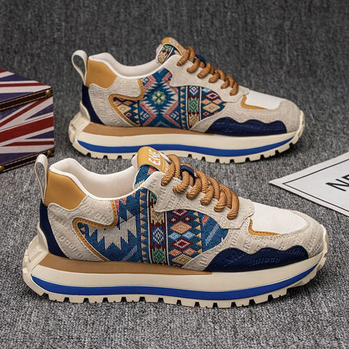Dame Komfort-sneakers med unikt etno-design og skridsikker sål Stilla