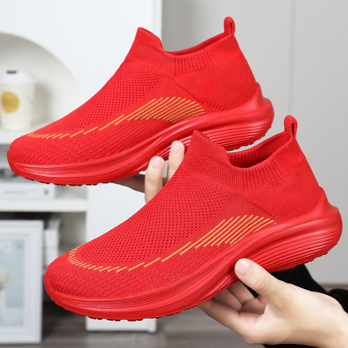 Dame Åndbare Strik-Sneakers med elastisk Påklædningshjælp Stilla