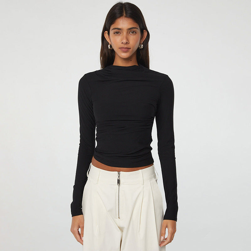 Femme Raffung Langærmet Stretch Top Stilla