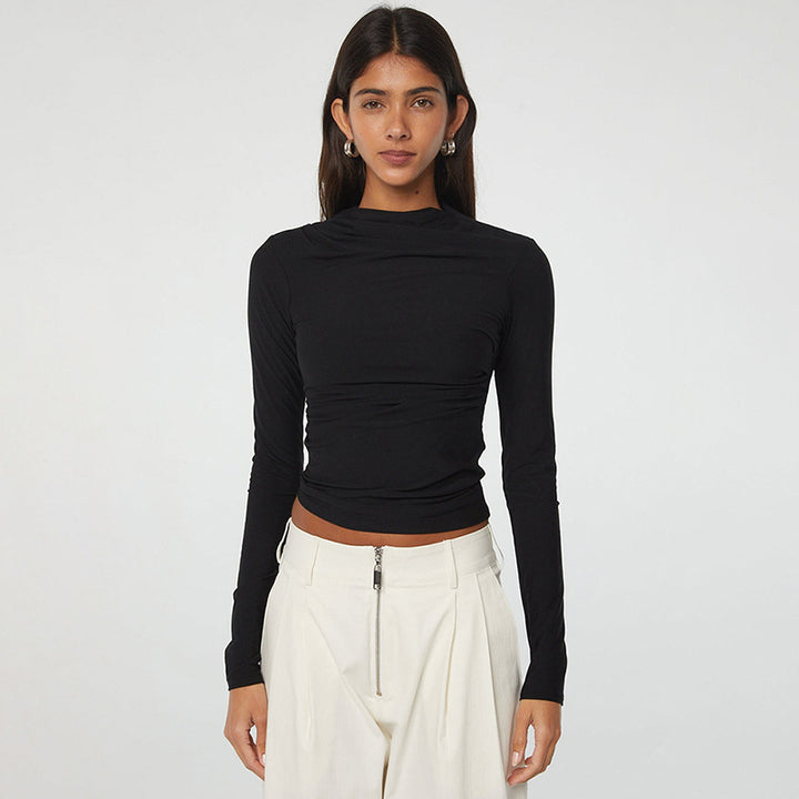 Femme Raffung Langærmet Stretch Top Stilla
