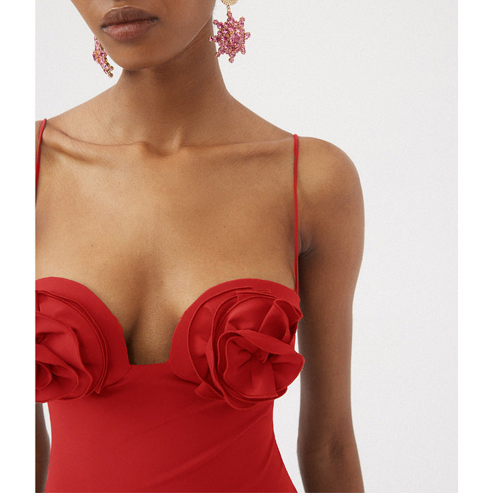 Dame Elegant Ruffle Top med Blomsterdesign Skovae