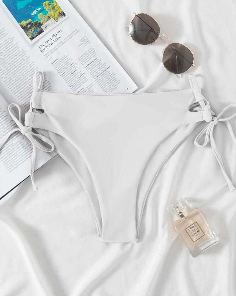Dame bandeau bikini med raffinerede bindebånd Skovae