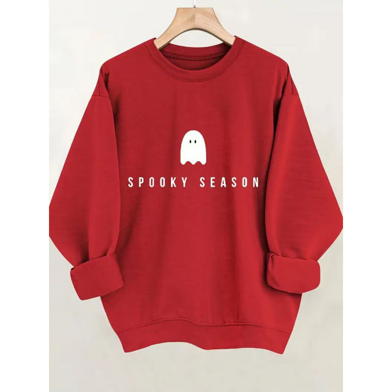 Kvinders sweatshirt med afslappet uhyggeligt design og blødt indvendigt fleece Skovae