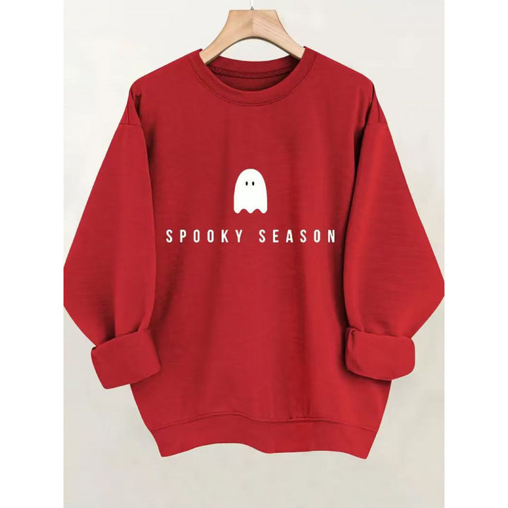 Kvinders sweatshirt med afslappet uhyggeligt design og blødt indvendigt fleece Skovae