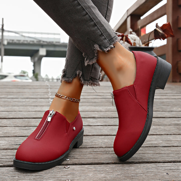 Dame trendy clogs med elegant lynlås og skridsikker sål Stilla