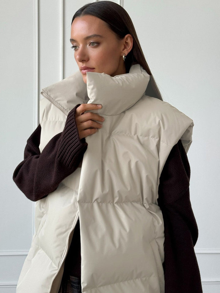 Femme Højkrav Puffer Vest Stilla