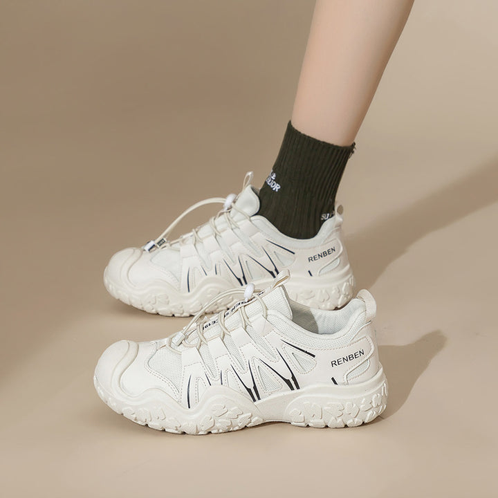 Dame Sporty Sneakers med elastisk snøresystem og dæmpende sålprofil Stilla