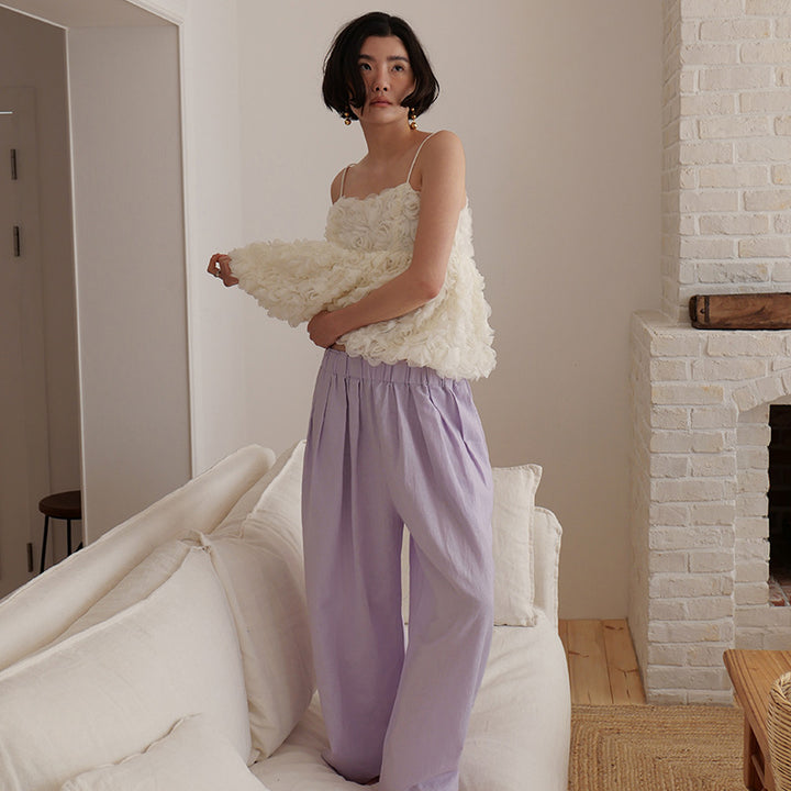 Dame bred fritidshожаer i let materiale med elastisk talje Stilla