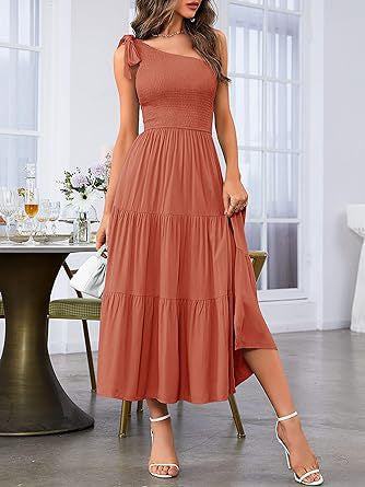 Dame Maxikjole med ærmeløs design og elastisk bustier Skovae
