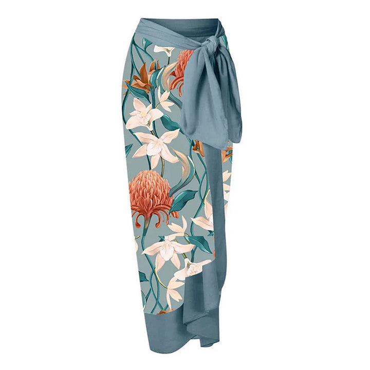 Dame Bikini-sæt med blomsterwrap og fashionable flæsedetaljer Stilla
