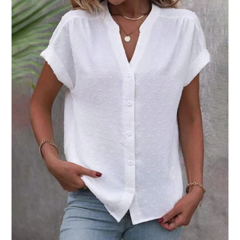 Dame Let Knap-Bluse Stilla