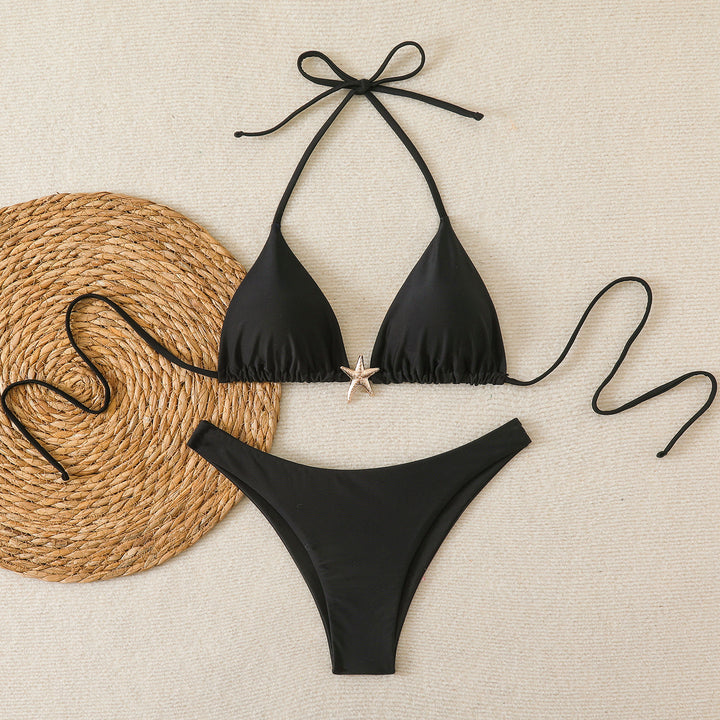 Dame triangel-bikini med moderigtigt stjerne-detalje Skovae