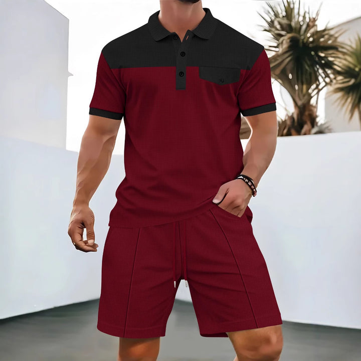 Herrer sports polo shirt med kombineret shorts-design og åndbare egenskaber Stilla