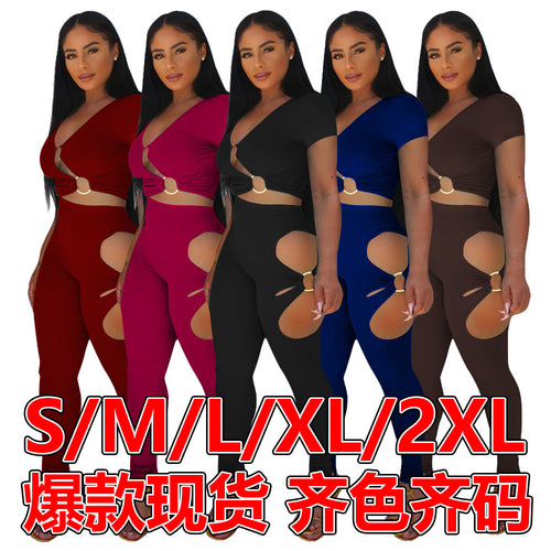 Dame figurtilpasset Cut-Out-jumpsuit med eksklusive accenter Stilla