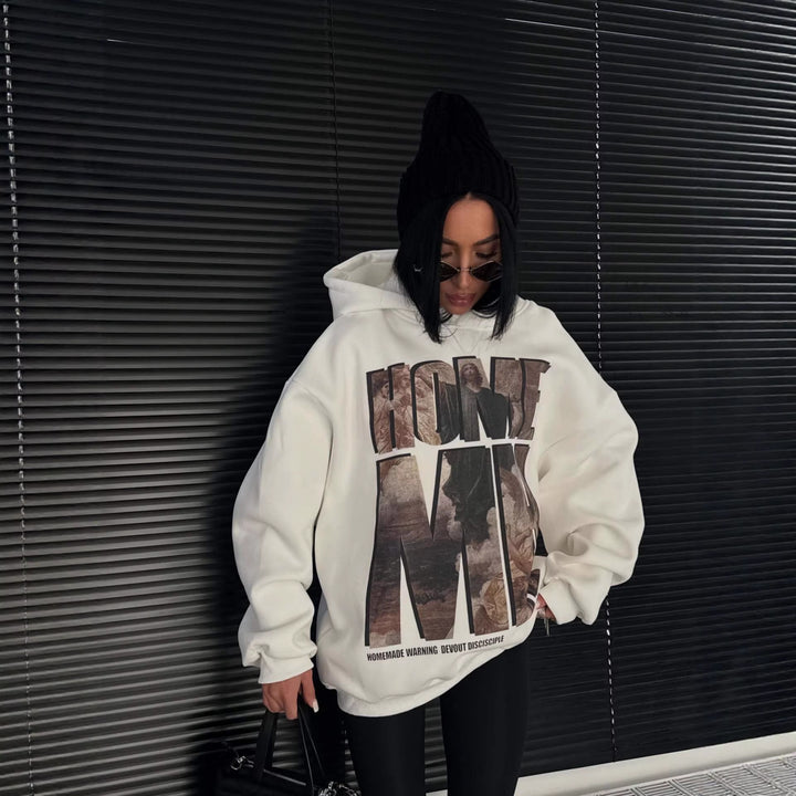 Kvinders oversized hoodie med fremtrædende grafisk print Stilla