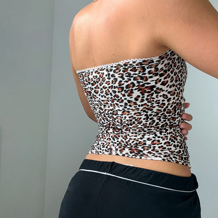 Dame Bandeau Top i moderne Leo-design Stilla