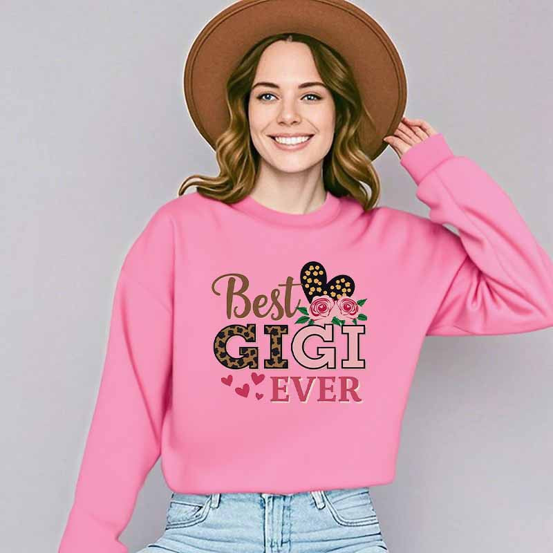 Dame sweatshirt med kreativ Gigi motiv Stilla