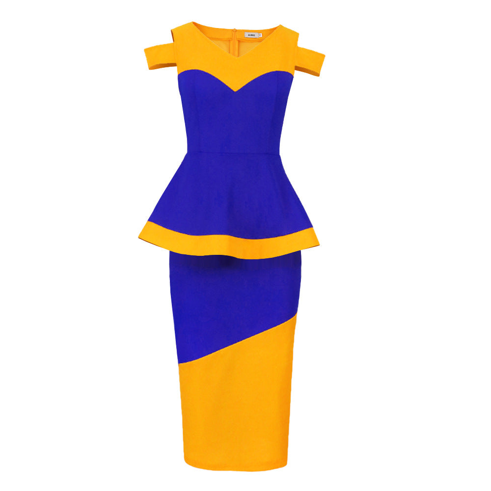 Dame Figurbetonet Peplum Kjole Skovae