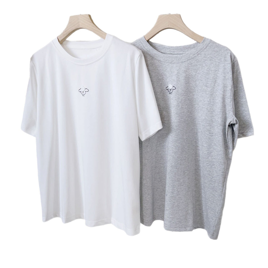 Dame Casual Broderet Grafik T-Shirt Stilla