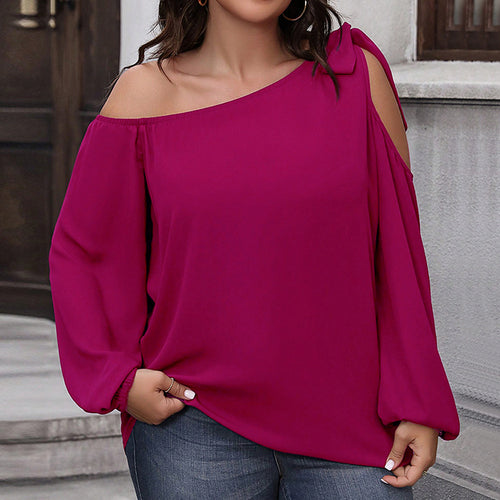 Dame off-shoulder top med elegante rynkedetaljer Stilla