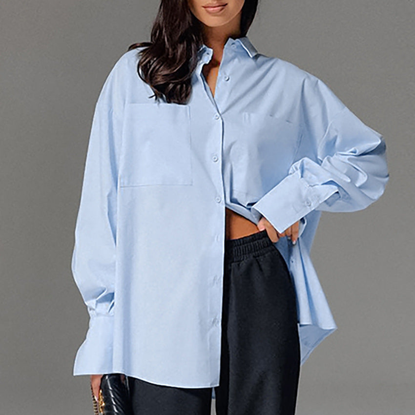 Dame Oversized Bluse med unikt snit og moderne detaljer Stilla