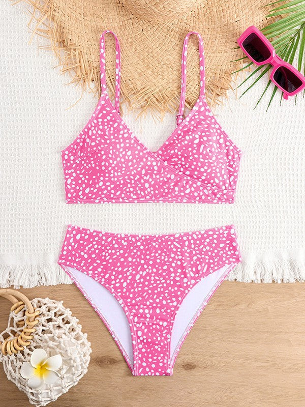 Dame Højtaljet Polka Dot Bikini Sæt Stilla