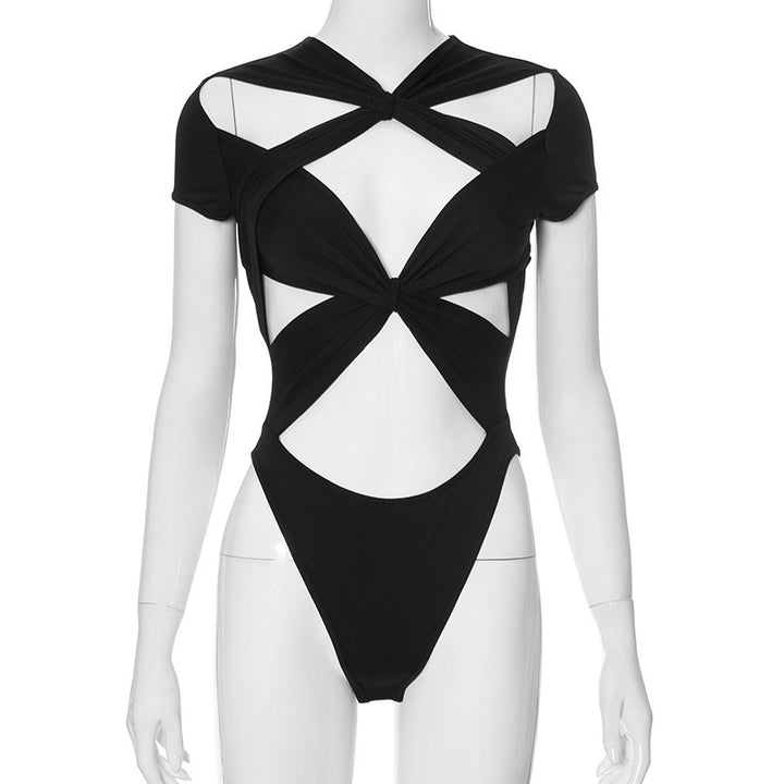 Dame Cut-Out Body med kreativt indpakningsdesign Skovae