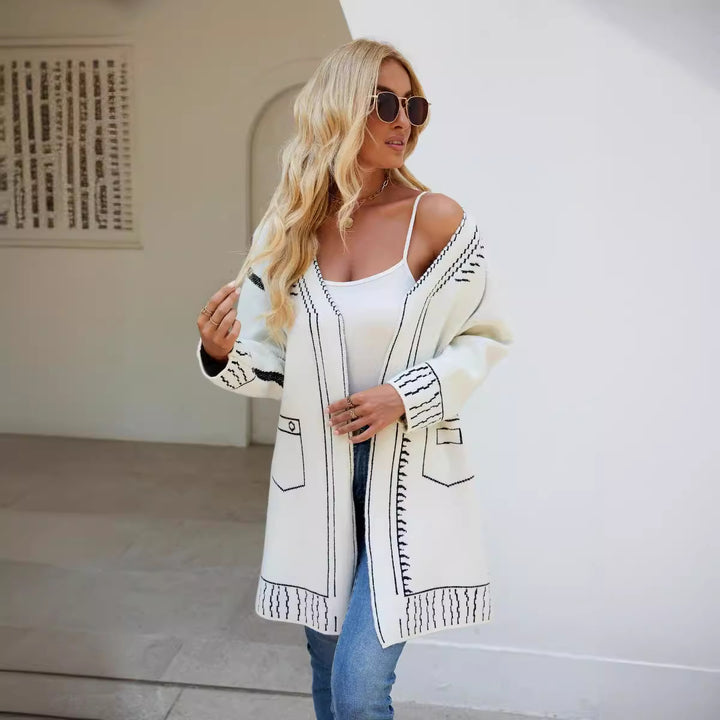 Kvinders cardigan med iøjnefaldende design og afslappet pasform Stilla