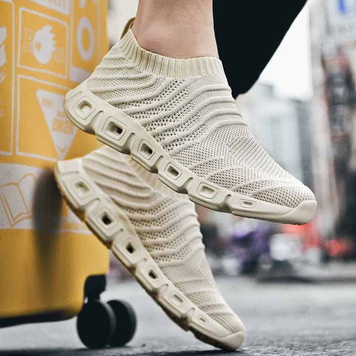 Herrer Slip-On Let Komfort Sneakers med Ventileret Mesh-Design Stilla