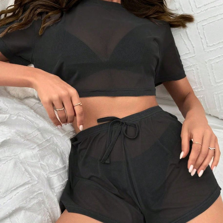 Dame Letvægt Crop Top og Shorts Sæt Stilla