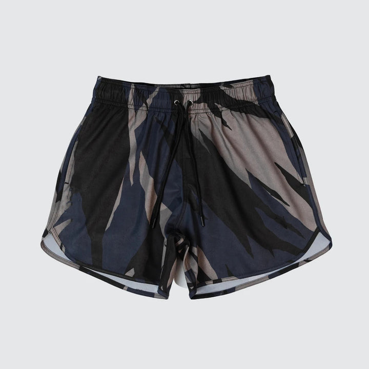 Herrer Sporty Badebukser med moderigtigt camouflage-mønster og elastisk talje Stilla